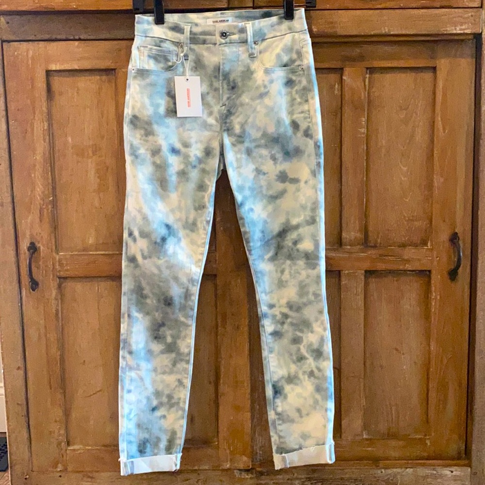 Good American cloud Tie dye jeans